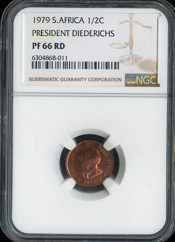 1979 South Africa Half Cent 1/2C Proof NGC PF66 RD Quality