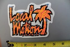 LOCAL MOTION Hawaii Clear Neon Aloha Orange OG LM2 80's Vintage Surfing STICKER