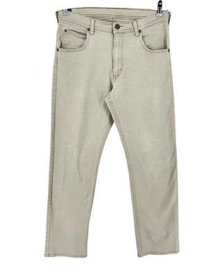 LEE Brooklyn Herren Denim Stretch Gerade Jeans Beige W32 L32
