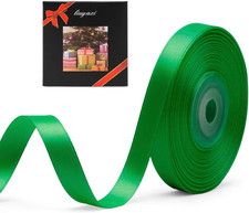 Solid Color Double Faced Green Satin Ribbon 3/8" X 25 Yards, Ribbons Perfect for