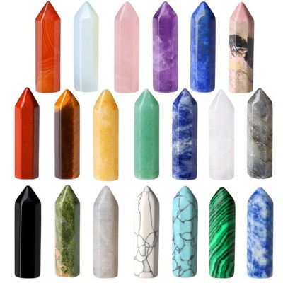 QINJIEJIE 20 PCS Healing Crystals Stones Sets Wands A-multi-colored - 20pcs 