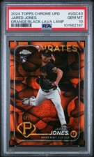 2024 TOPPS CHROME UPDATE ORANGE/BLACK LAVA LAMP #USC43 JARED JONES 4/15 PSA 10