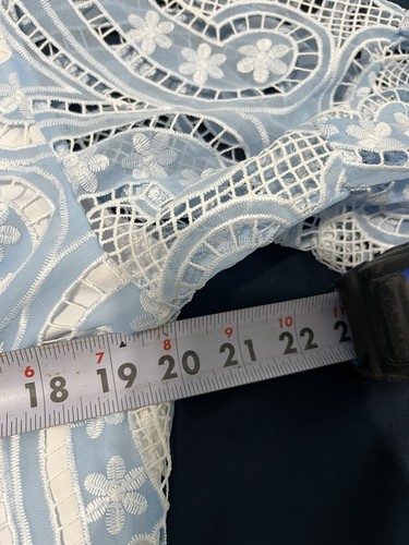 Boston Proper Embellished Floral Lace Overlay Blue/white Tunic Dress Size 14 NWT - Picture 6 of 10