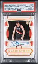 2024 National Treasures Gladiators Autographs Donovan Clingan Auto-Gold PSA 10