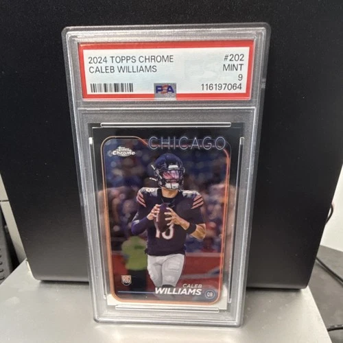 Topps Chrome Caleb Williams #202 Chicago Bears Rookie PSA 9 NFL Football Card