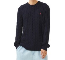 Genuine Polo Ralph Lauren Cable Knit Cotton Sweater - Navy