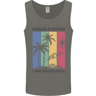 Strand Bitte Im Auf Urlaub Lustig Herren Tank Top - Bild 1 von 4