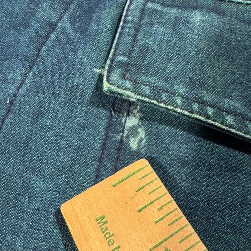 VTG 90’s FUBU Raw Denim Blue/Green Jean Jacket Y2K Hip Hop Baggy Sz 6XL - Picture 17 of 17