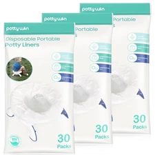 90 Disposable Potty Liners for OXO Tot 2-in-1 Go Potty - Travel Refill Bags
