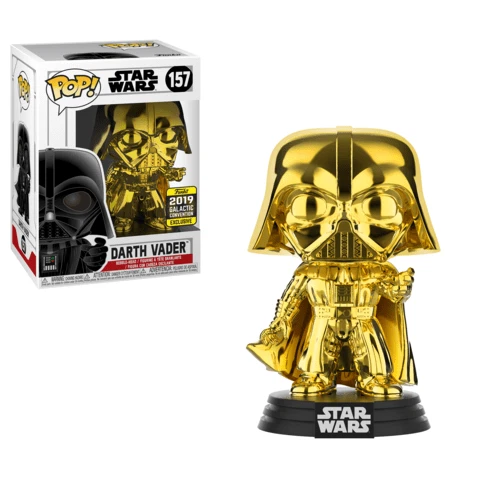 Funko POP! Star Wars Chrome Darth Vader Gold #157 Vinyl Figure DAMAGED BOX