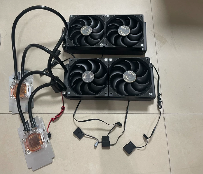 Tesla V100 SXM2 Dual GPU Water Cooling Kit 2x Aluminum Block 2x