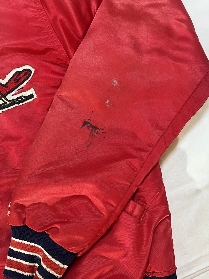 Vintage St. Louis Cardinals Jacket Mens Medium Red MLB Baseball Starter 90s - Image 4 of 4