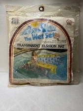 Vintage NOS The Wet Set Inflatable Vinyl Air Mat Pool Float 72" x 27"