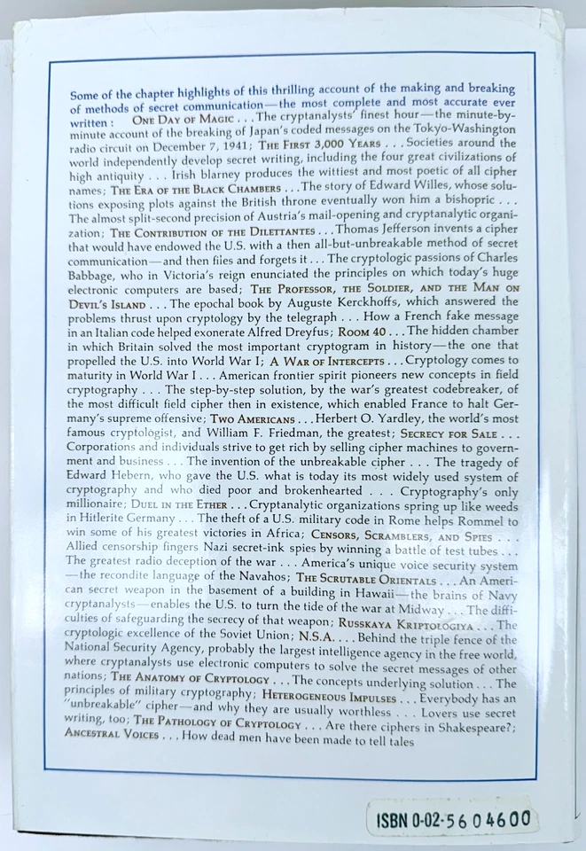 The Code Breakers by David Kahn Hardcover Cryptography History - Image 2 of 4