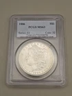 1886 $1 Morgan Silver Dollar PCGS MS63
