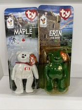 Maple The Bear And Erin The Bear Beanie Babies! Original McDonald’s Packaging!