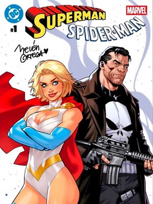 SIGNED BELEN ORTEGA SUPERMAN SPIDER-MAN #1 C2E2 TRADE EXCLUSIVE NM+ W COA