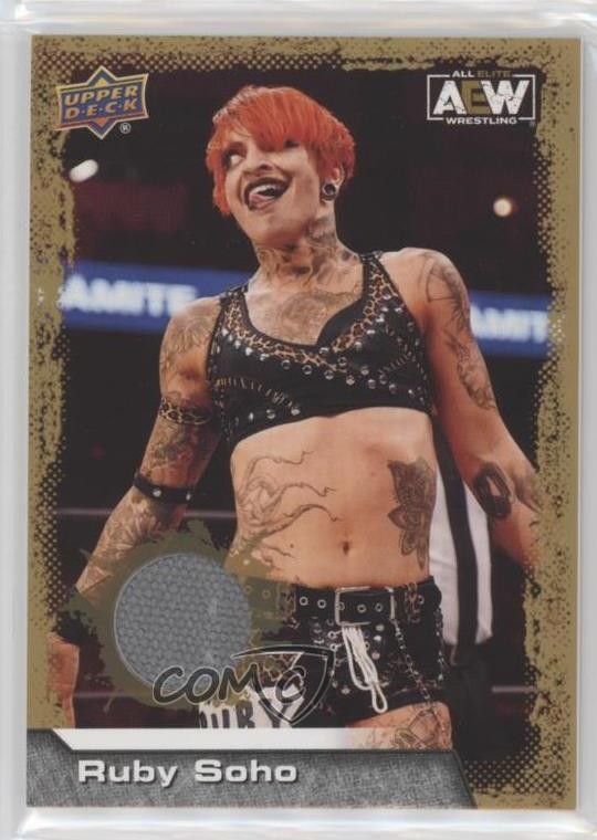 2022 Upper Deck AEW All Elite Wrestling Gold Mat Relics Ruby Soho Rookie RC 0zi0