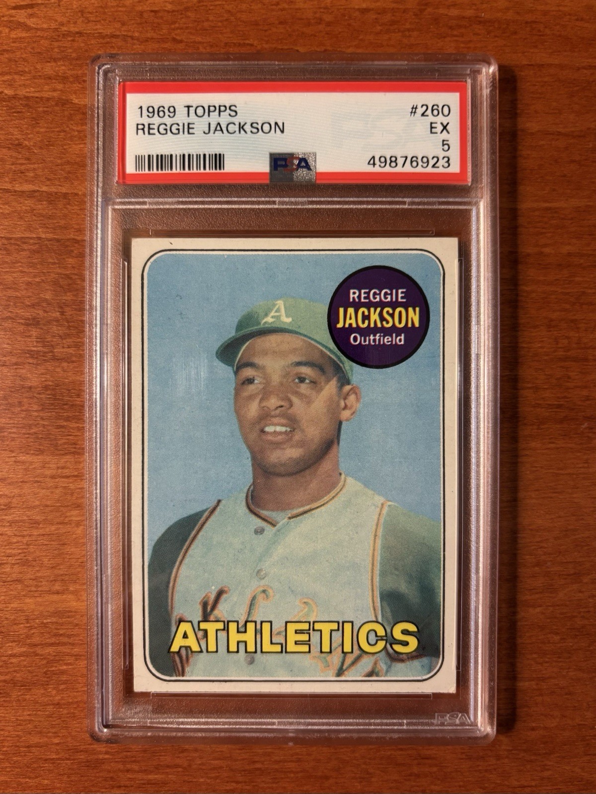 1969 Topps Reggie Jackson RC #260 PSA 5  Beautiful Centering!  Iconic!