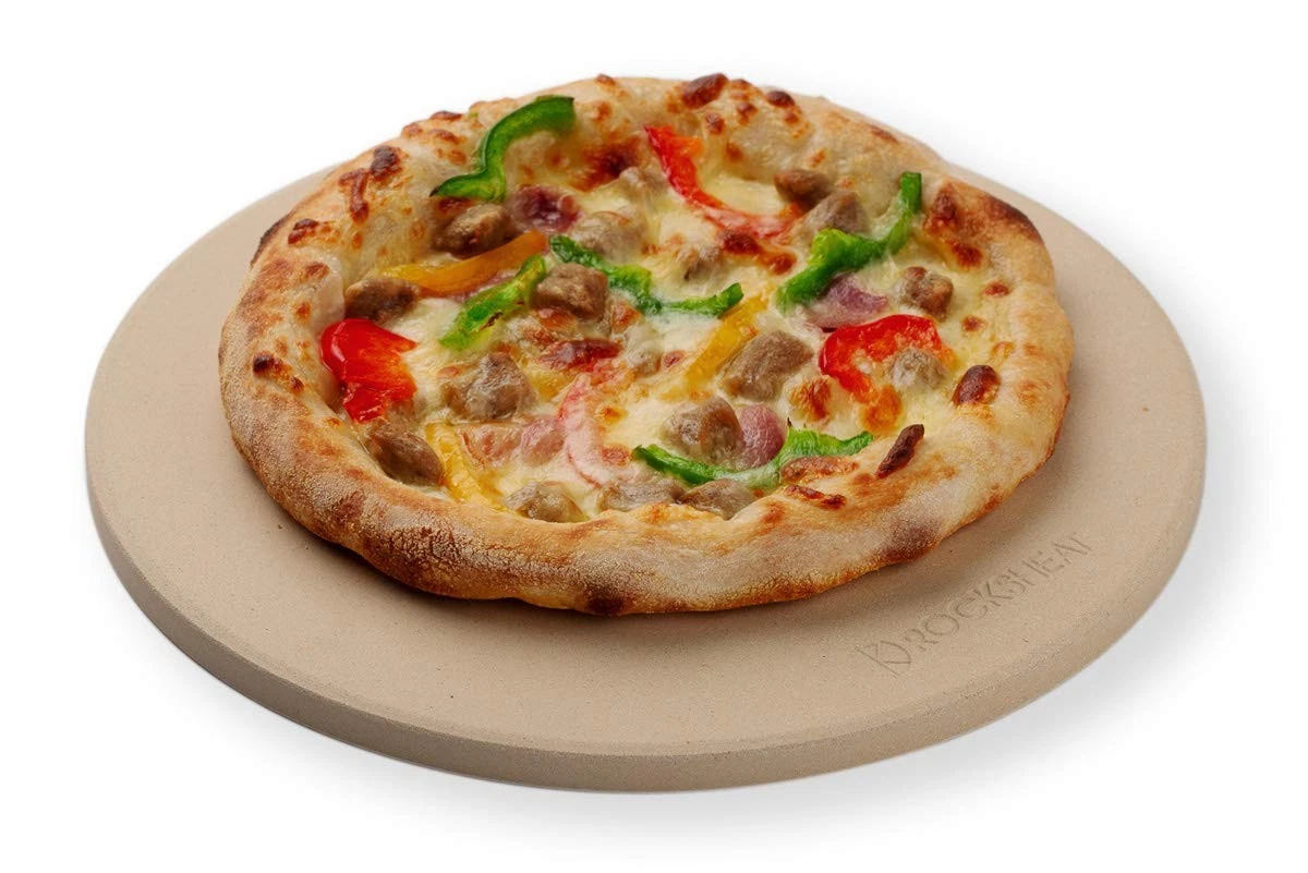 ROCKSHEAT 26 x 1.2 cm 10.25 Round Pizza Stone, Cordierite Pizza Stone for Ove...