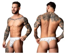 Male Power 412-299 Soo Cumfy Thong Color White-Black