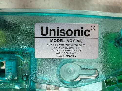 Vintage 1980’s Unisonic Clear Plastic Telephone Model 6900 - Untested - Picture 12 of 18
