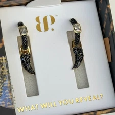 Bomb Party UNTAMED Earrings - ER97852 "Sharp Edge Affair" On Gold Plating