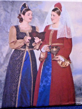 Butterick Making History 6197 Medieval Renaissance Gown Dress Costume 28-32W UC