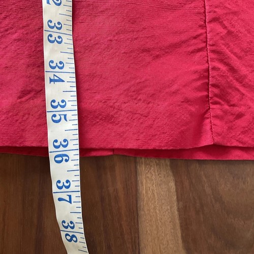Women’s Vintage Laura Ashley UK 16 Midi Skirt Red 100% Silk - Picture 14 of 14