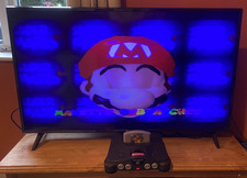 Nintendo 64 n64 - console Power supply, tv lead and golden eye game tested