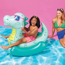 Dino Ride On Water Floats and Inflatables - Sun Squad: Novelty Pool Toy