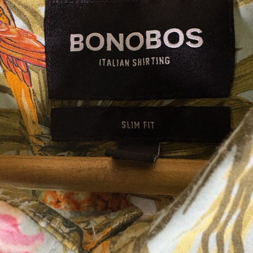 Bonobos Italian Shirting Slim Fit Hawaiihemd L Tropical Papagei Print Baumwolle - Bild 4 von 14