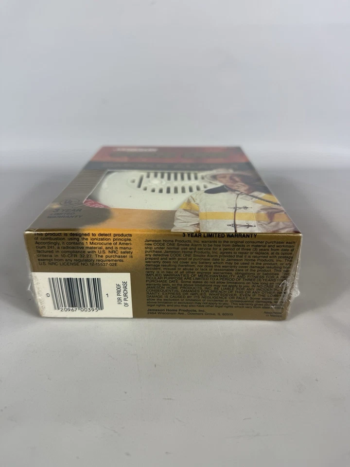 Alarma de humo Jameson Code One de colección con luz de seguridad automática #CD-H1 1985 NOS Foto 4 de 4