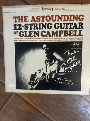 #ad #ad Glen Campbell Autographed Signed Album With JSA Approval Rare $499.00