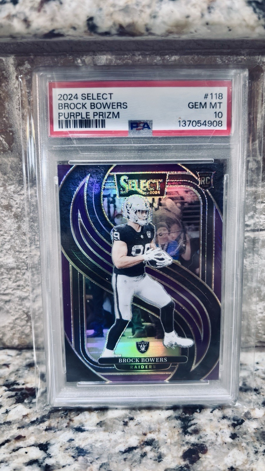 Brock Bowers Panini Select #31 Purple
