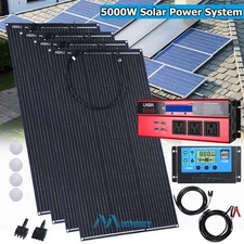 200W 400W Watt Solar Panel Kit 5000W Solar System for Home Solar Power Inverter