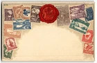 NEW ZEALAND  Vintage Litho Postcard with Stamps