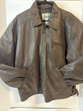 VINTAGE LEATHER JACKET, City Streets Casual Collection MEN L, BRWN,