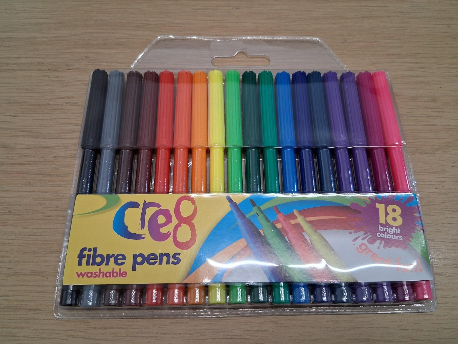Fibre Pens 20 Pack Felt Tip Colouring Pens Art Drawing School Supplies - Image 2