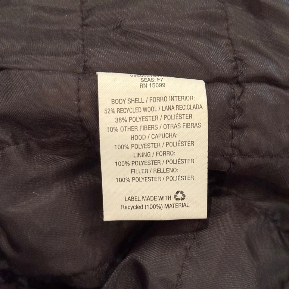 Structure Men's Black Wool Blend Hooded Car Coat Jacket XXL/EEG Winter Outerwear - Image 4 of 4