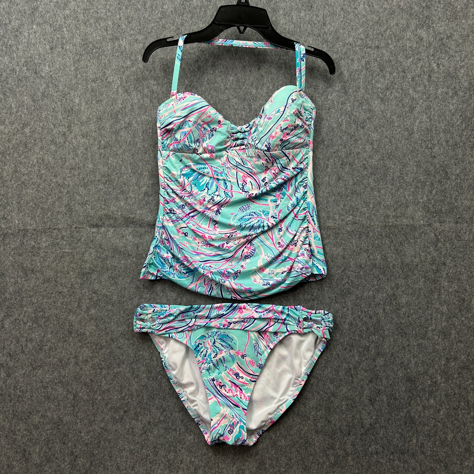 Lilly Pulitzer 2 Piece Halter Tankini Top And Bottom Swim Suit Women's Size 6