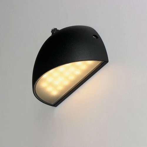 Pathfinder 4 1/2"H Black LED Outdoor Wall Light w/ Photocell - Picture 4 of 5