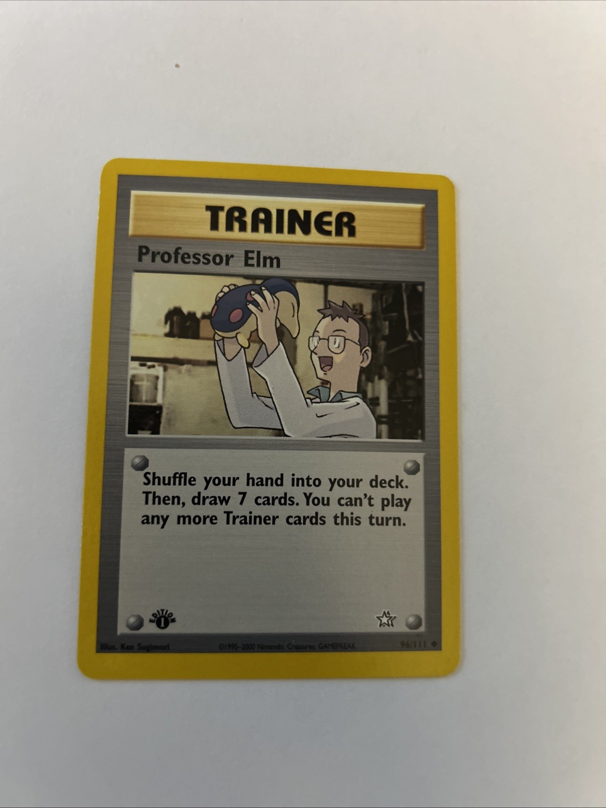 Professor Elm 96/111 Neo Genesis Regular 1st Edition Pokemon NM