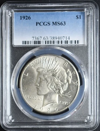 1926 Peace Dollar PCGS MS63