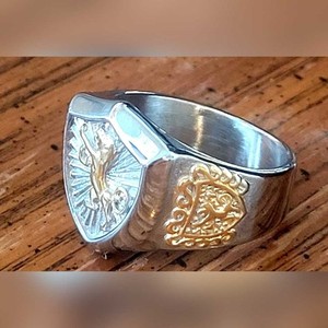 Authentic Anillo size.11.gold plated para hombre chapado en oro