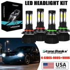 White LED Headlights Bulbs Hi/Lo Lights For Dodge Charger Sedan 4-Door 2006-2010