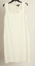 Banana Republic Dress Women’s 12 White Pinstripe A Line Sleeveless Lined Stretch