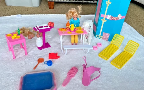Vintage BARBIE MATTEL Lot Includes Picnic Set, Home&Office, Skipper, Sequin.