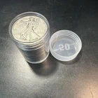 ROLL OF 20 WALKING  LIBERTY HALF DOLLARS 90% SILVER - $10 FACE VALUE  Roll 7