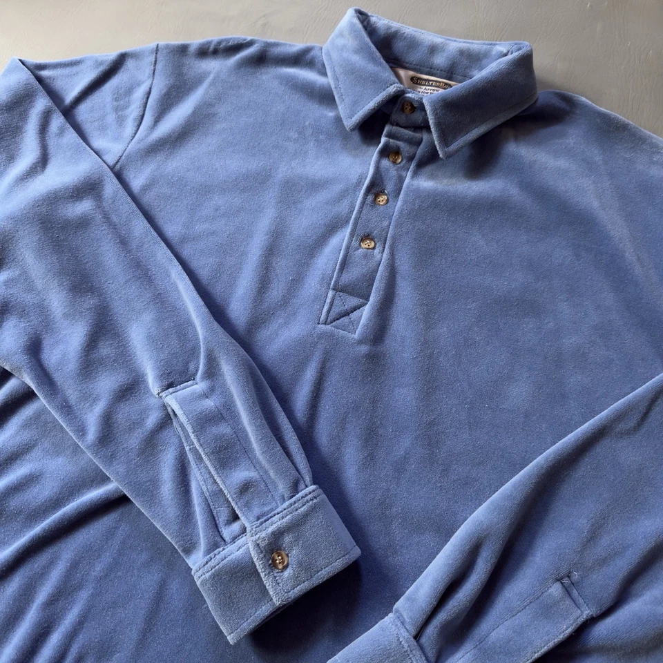 Vintage 80s Shelter Bay Arrow Button-Up Long Sleeve Shirt Men’s Large Tall Blue - Image 2 of 4